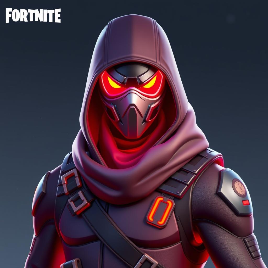 mysterious hero with a mask and futuristic look as a Fortnite skin