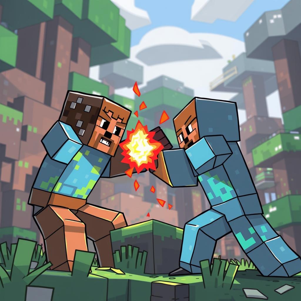 Minecraft fight