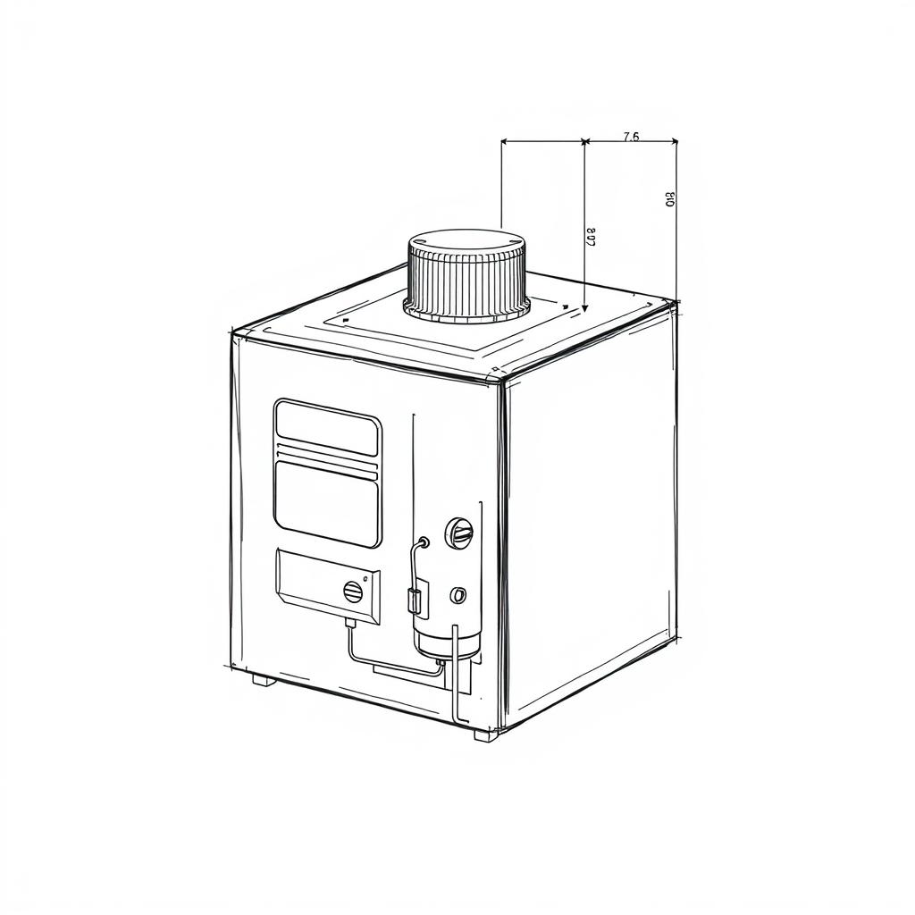 create me a sketch of a fuel cell, suitable for system engineering diagram