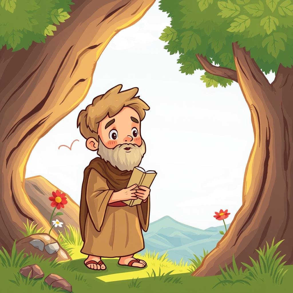 Bible Caleb, illustrated, kid like