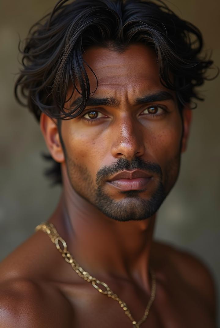 give me a photo of male indian model hyper realistic, like a photograph