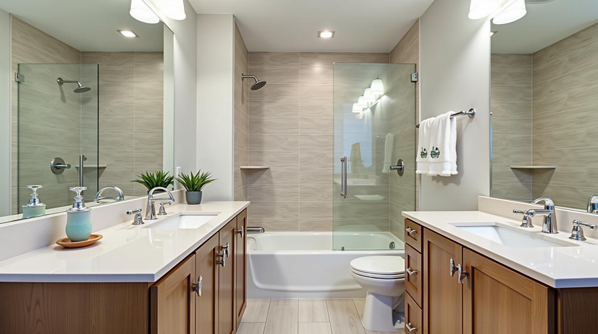 A modern bathroom 