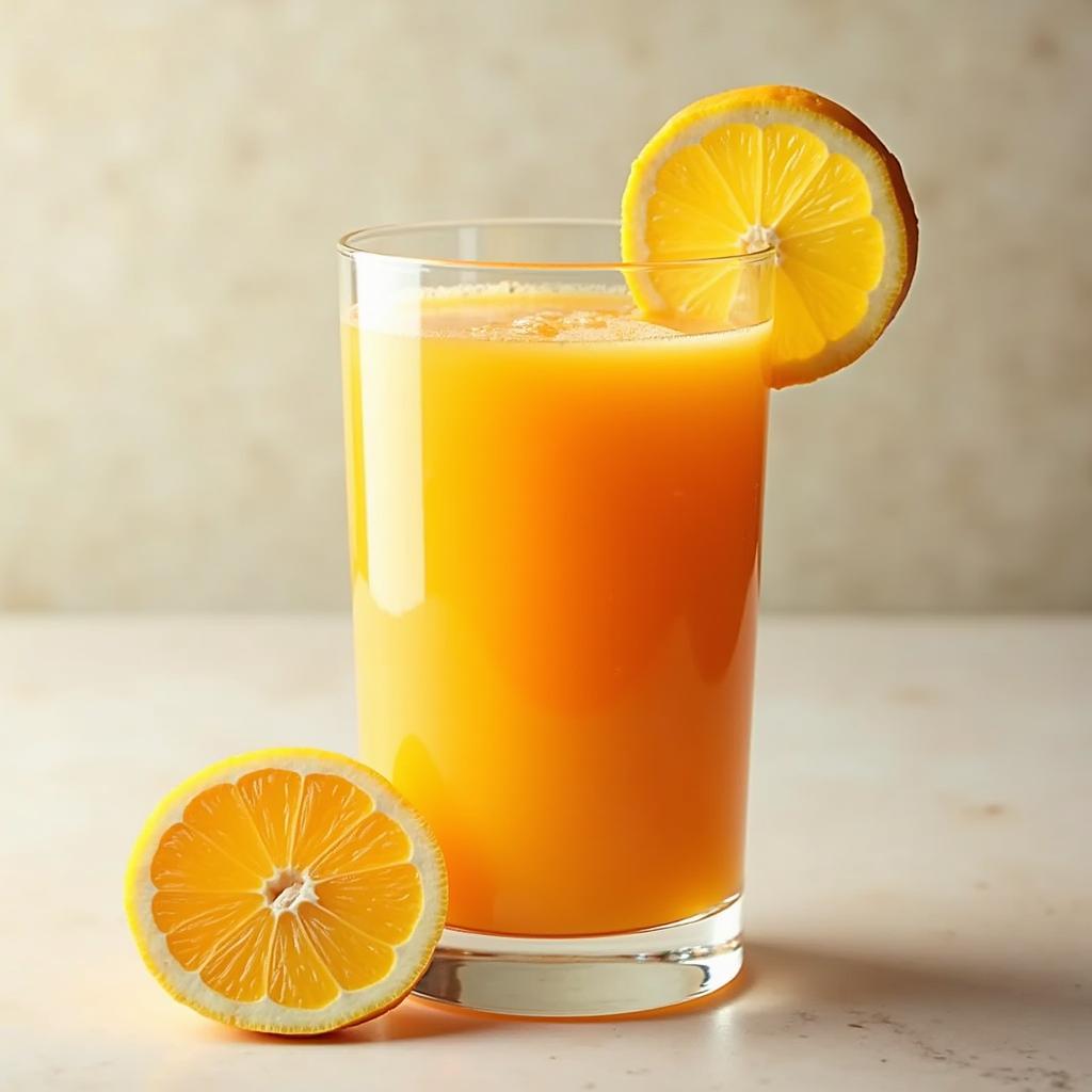 A full glass of juice