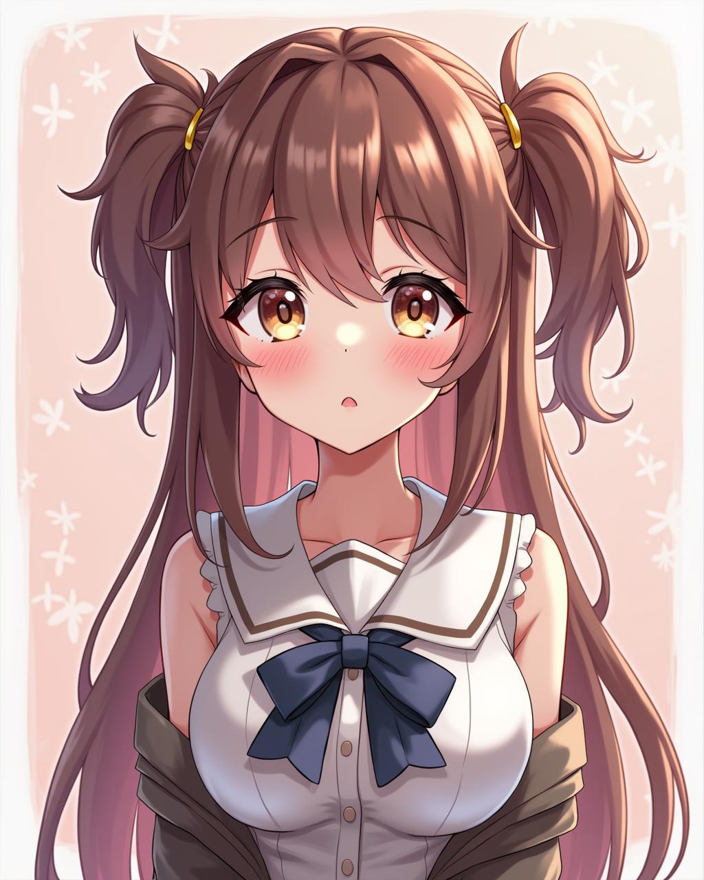Beautiful anime girl unique in the same style as a profile picture