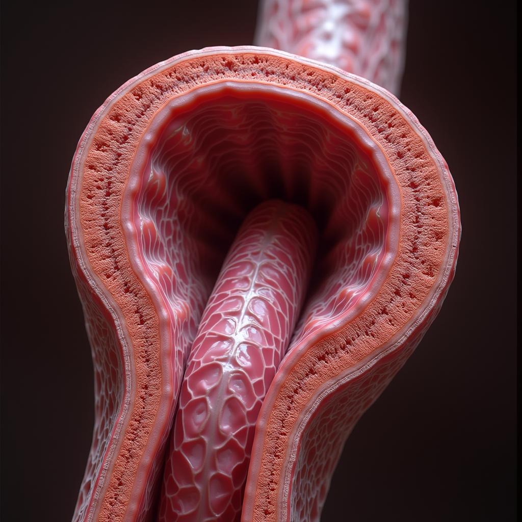 Generates a cross-sectional image showing the internal structure of a blood vessel