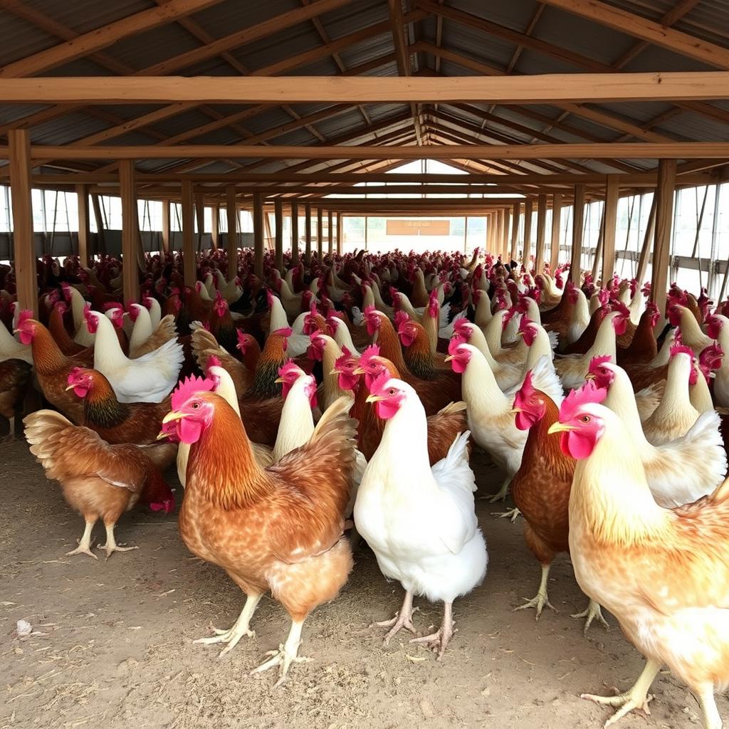 Poultry  farm chickens  about 1000 and 500 place and houses
