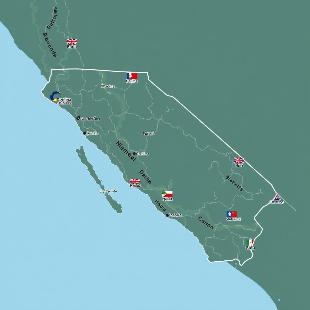 crea un mapa  de carolina del norte 
