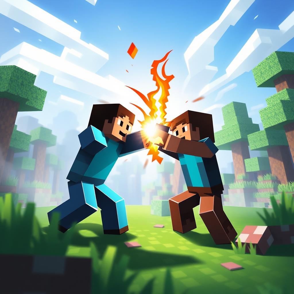 Minecraft fight