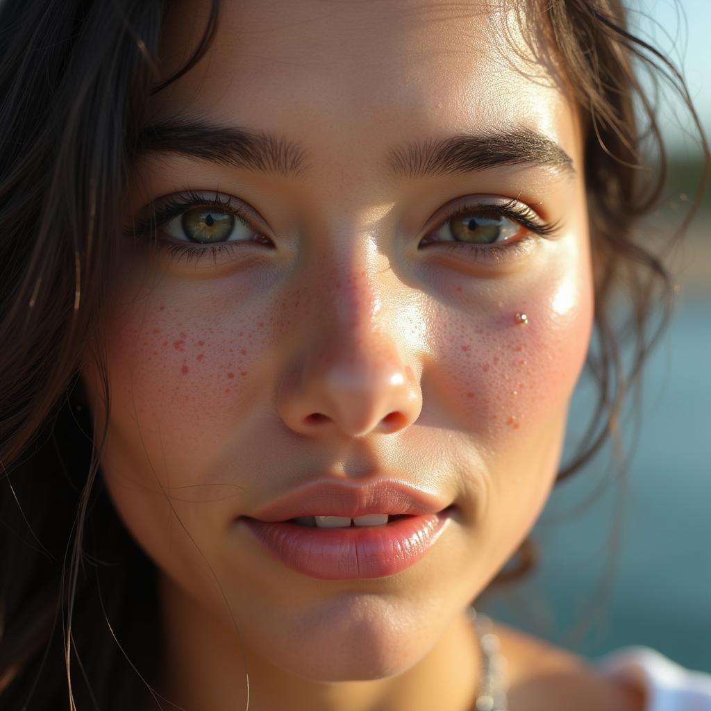 photo, detailed skin texture